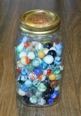 Marbles! Vintage Ball Jar Perfect Mason Lot Of 200 CAC Vitro Akro Agate F #1 • $44