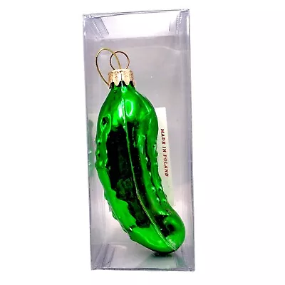 Vitbis Glass Christmas Pickle Ornament Made In Poland 4  Hand Blown Christmas • $11.02