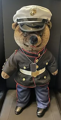 Bear Forces Of America USMC U.S. Marine Corps Brown Military Bear 1989 Ira Green • $25.95