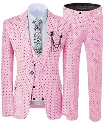 Mens Suits 3Pcs Tuxedos Notch Lapel Wedding Groom Blazer+vest+Pants Customized • $77.39