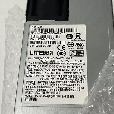 C3KX-PWR-715WAC (2) C3KX-PWR-350WAC (1)  & (3) Delta Electronics • $148.50