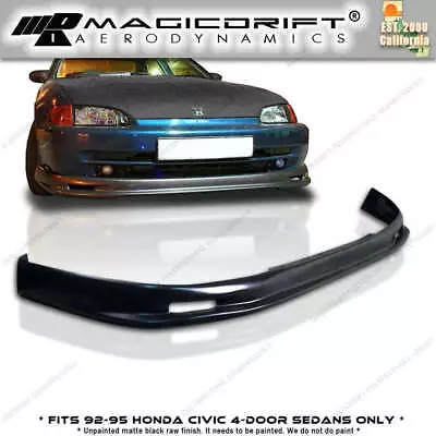 For 92-94 Honda Civic EG 4-door SEDAN JDM MUGN Front Bumper PU Lip URETHANE • $62.99