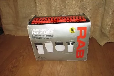 RAB Vapor Proof White Cylinder Entry Wall Light   #1124 • $30