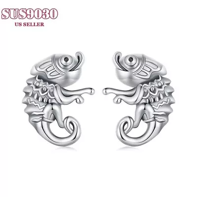 Pair Of Chameleon Earrings 925 Sterling Silver Fashion Jewelry • $11.98