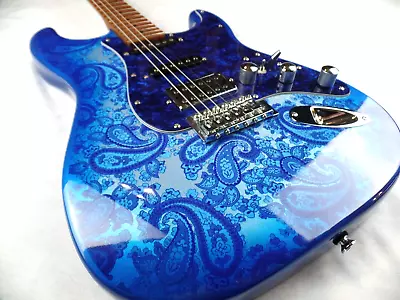 Fender Stratocaster Blue/Silver Paisley Partscaster Flame Maple Neck HSS • $699