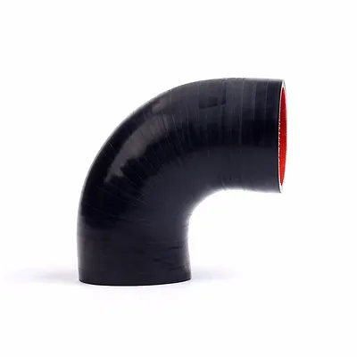 3 Inch 90 Degree Elbow Silicone Hose Pipe Intercooler Coupler Turbo Black-Red • $10.88