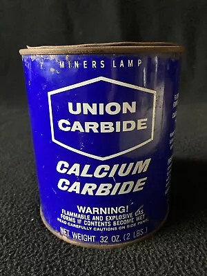Can Of Calcium Carbide For Vintage Miners Lamps 2 Lb Can Approximately 3/4 Full • $20