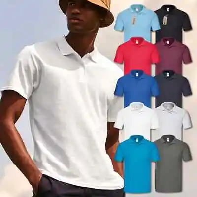 £7.25 • Buy Fruit Of The Loom Polo Shirt Pique Short Sleeve Original Classic Work Wear Top