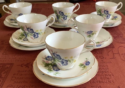 £15.50 • Buy ROYAL ASCOT ‘Morning Glory’ Tea Set X 18