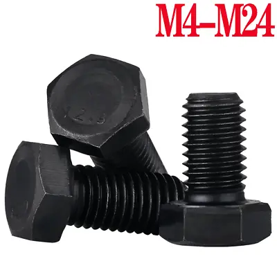 M4 M5 M6 M8 M10-M24 High Tensile 12.9 Hex Head Bolts Hexagon Cap Screws Black • $12.05