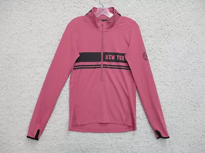 PINK Victorias Secret Sweater Medium Adult Ultimate Half Zip New York Logo Women • $10.20