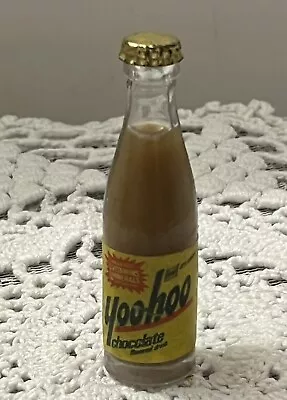 Vintage Yoo-hoo Chocolate Soda Drink Mini 3  Glass Bottle Full Contents💕 • $16.95