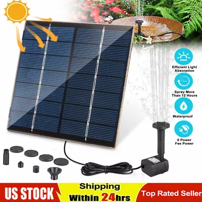 Solar Power Fountain Submersible Floating Water Pump Bird Bath Pond Garden Decor • $10.49