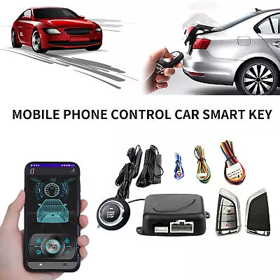 Car Keyless Entry Engine Start Alarm System Push Button APP Remote Starter/Stop • $45.99