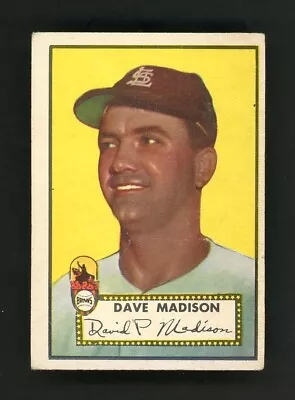 1952 Topps Baseball Dave Madison Rookie Rc High Number #366 • $24.99