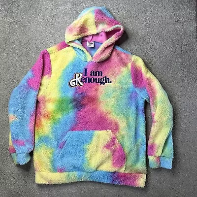 OFFICIAL Barbie The Movie  I Am Kenough  Fuzzy Rainbow Hoodie Size XL • $50