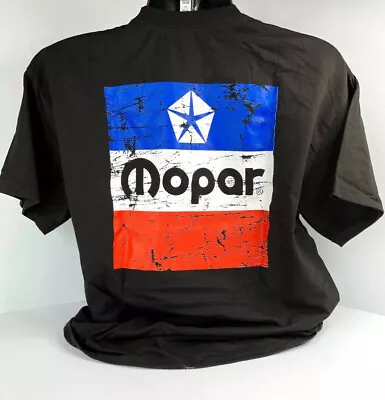 Black T-Shirt W/ Large Red White & Blue 1972 Mopar Logo / Emblem (Licensed) • $19.99