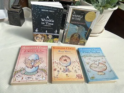 A Wrinkle In Time Quintet Series Book Set & Graphic Novel Lot Of 5 L’Engle FREES • $17.99