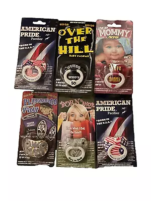 Lot 6 Billy Bob Joke Fun ADULT Baby Pacifier Born In USAShop50PimpI Love Mom • $6