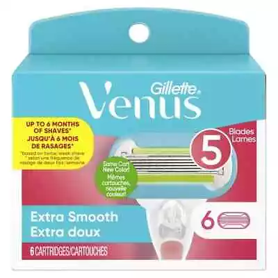 Venus Extra Smooth Women's Razor Blade Refills 6 Count 1 Pack • $18.79