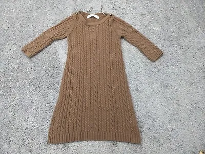 $24.77 • Buy ZARA Sweater Dress Women's Medium Brown Long Sleeve Stretch Chunky Knit
