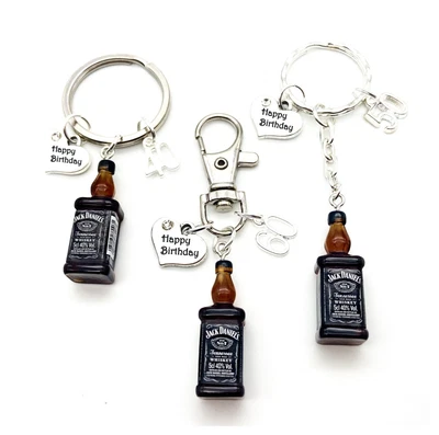 £3.99 • Buy 30th. 40th. 50th Birthday Gift. Whiskey Bottle Keyring. Gift Bag