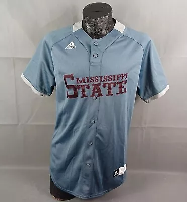 Adidas Climalite Mens Baseball Jersey Size L Mississippi State Dak Prescott #15 • $40
