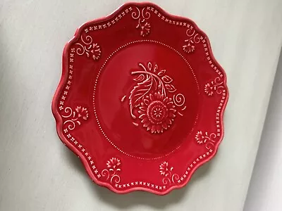 Vera Bradley J Willfred Sunflower Salad Plate Portugal Red • $18.99