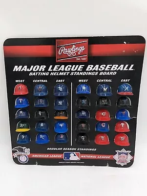 Rawlings MLB MAJOR LEAGUE BASEBALL 30 Mini Batting Helmet Standings Board • $29.95