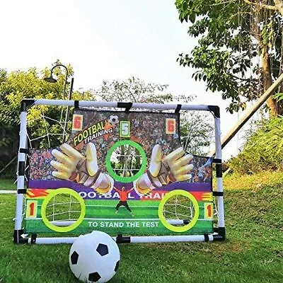 88cm Football Target Soccer Goal Net Set  With Ball Pump Kids Children Target • £16.99