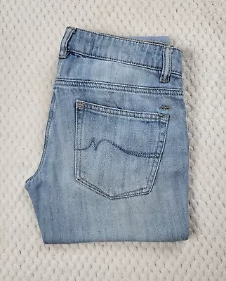 £11.99 • Buy NEXT Relaxed Skinny Jeans Size 6 W31 X L28 Petite Distressed Denim Womens Blue