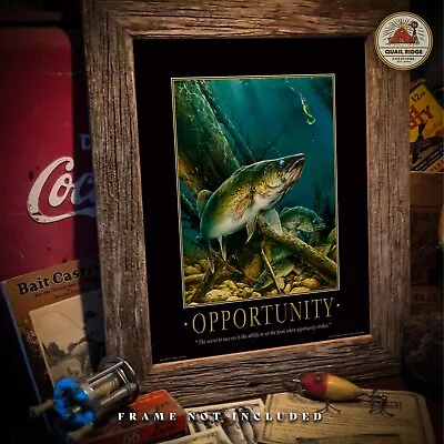 Walleye Fishing Art Print Motivational Poster Vintage Lures Cabin Wall Decor  • $9.95