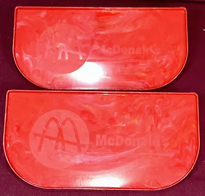 Two 1950's McDonald's Plastic Drive-In Car Window Food Trays RARE Orange • $99.99