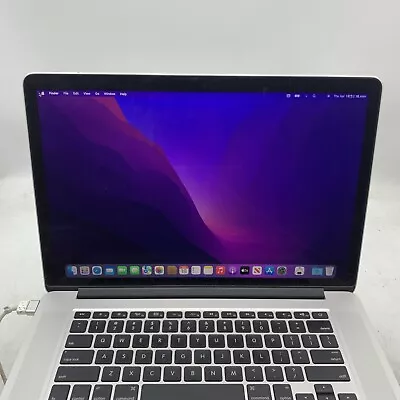 MacBook Pro 15  Mid 2015 Retina 2.5 GHz Intel I7 500GB EMMC 16GB RAM Monterey • $225