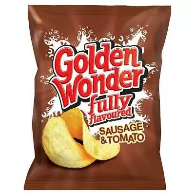 £17.29 • Buy Golden Wonder Crisps Box Of 32 X 32.5g Sausage & Tomato NEW STOCK