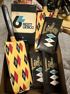 VINTAGE Lot 6 Paint Brushes 100% Pure Bristles NOS Original Liebco Box 2.5 3 4 • $150