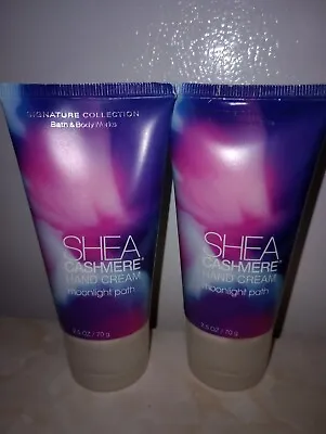 (2) NEW Bath And Body Works Moonlight Path 2.5oz Shea Cashmere Hand Creams • $38.50
