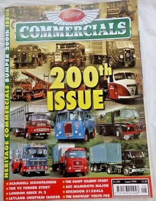 £8.99 • Buy Heritage Commercials Magazine 200th Issue Aug 2006  Rare Collectable Gift  