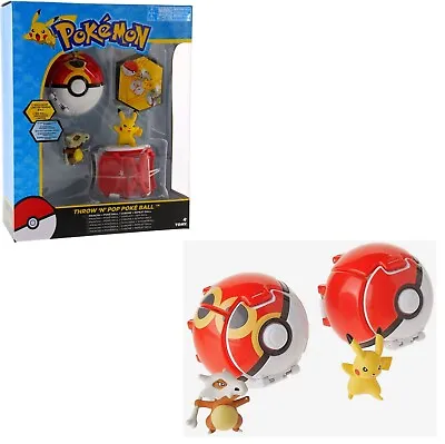 Pokemon Throw N Pop Poke Ball Duel Set Repeat Ball Pikachu Ages 4+ New Toy Play • $49.50