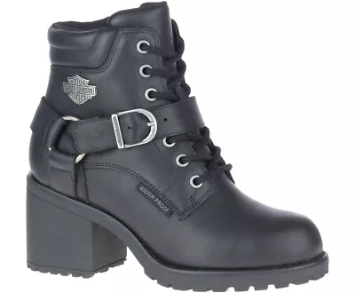 Harley Davidson Howell Lace Up Women's Full Grain Waterproof Leather Riding B... • $218.95