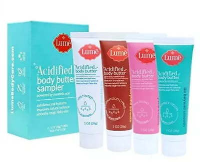 NEW SEALED Lume Acidified Body Butter Sampler 4 - 1oz Tubes - 4 Different Scents • $45