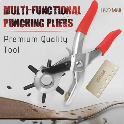 2- 4.5mm Revolving Leather Belt Eyelet Hole Punch Puncher Plier Craft Tool AU • $9.45