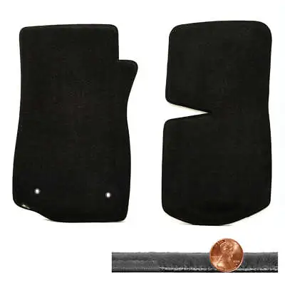 1968-1982 C3 Corvette Velourtex 2pc Black Front Driver & Passenger Floor Mats • $93.99