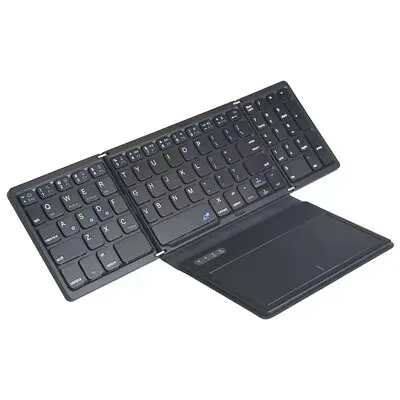 Bluetooth Keyboard Rechargeable Foldable Touchpad Ultrathin Portable Mini Mute • $36.78