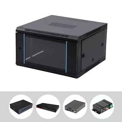 £91.20 • Buy 19 Inch 6U Professional Wall Mount Server Cabinet Enclosure Server Network Rack 