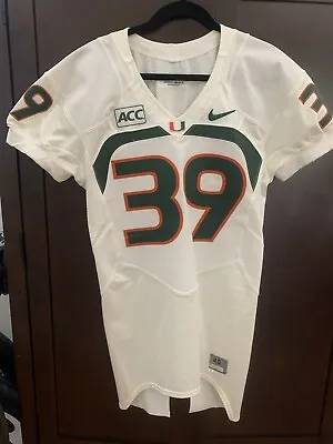 Miami Hurricanes Team Issued Football Jersey Unnamed #39 Size 40 • $179.99