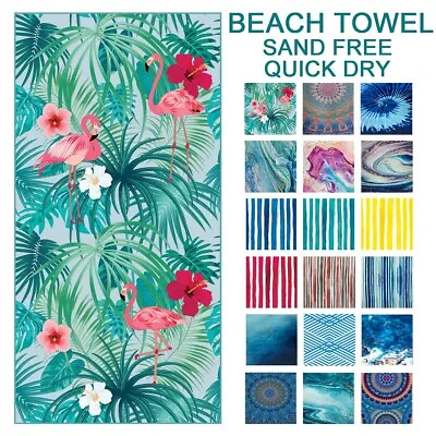 $25.95 • Buy Beach Towel Sand Free Quick Dry Microfibre Absorbent Soft Large / XL Swim Towel
