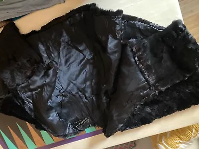 Black Beaver Fur Stole Wrap • $50
