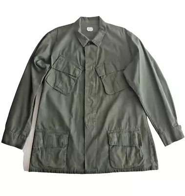 Vintage 1968 U.S. Vietnam War Era OG-107 Jungle Fatigues Jacket Poplin Rip-stop • $195