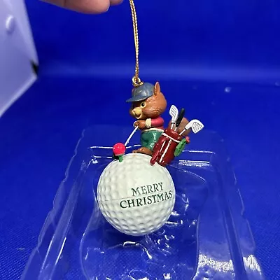 Mistletoe Magic Christmas Ornament New In Box Squirrel Golfer On Golf Ball • $8.99